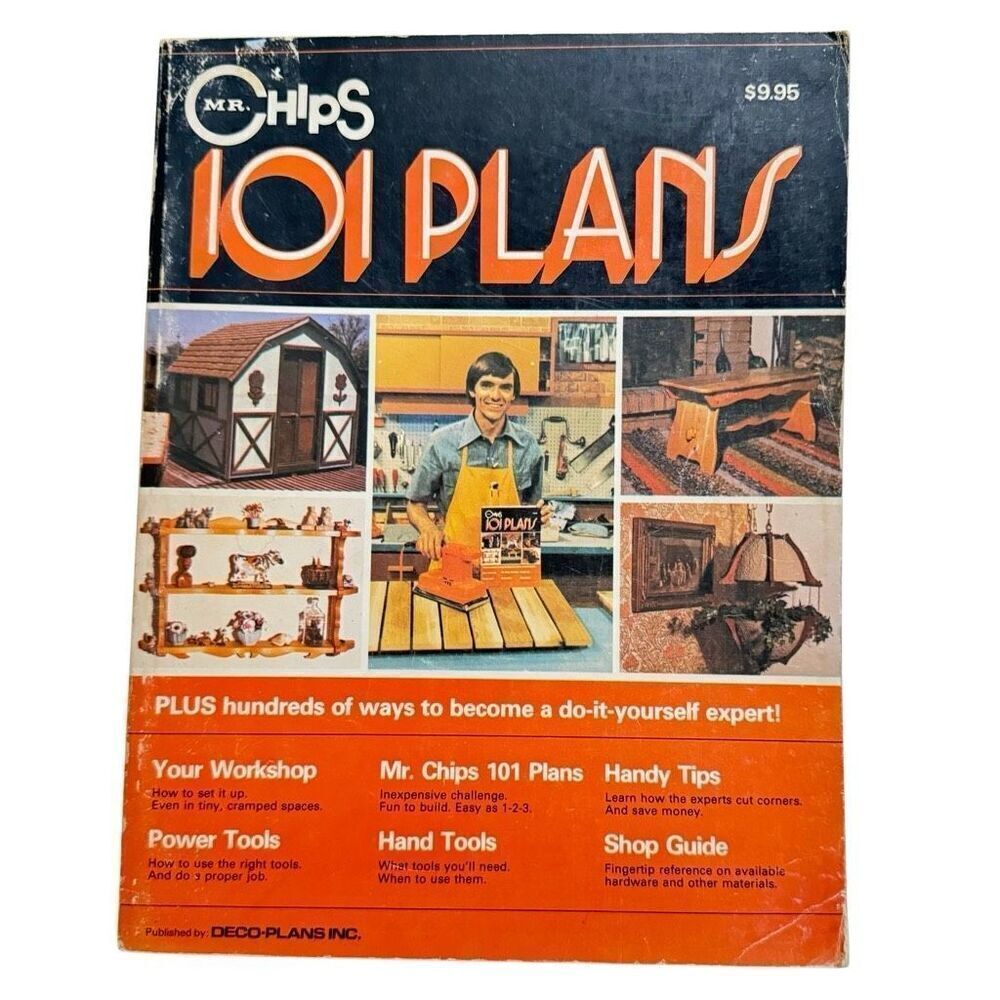 Mr Chip's 101 Plans DIY Tips, Tools, Workshop, Woodworking ( 1977, Paperback)